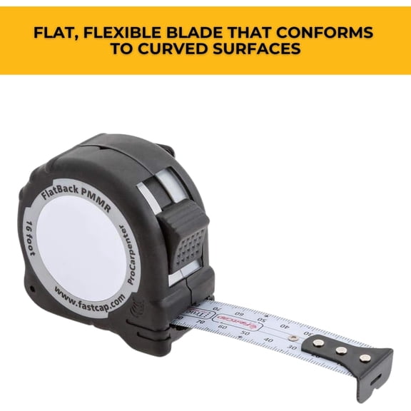 LYUSCI-ProCarpenter Metric/Metric Reverse Flatback Measuring Tape - Ideal for Professionals and Home Improvement - with Lever Action Belt Clip and Dual Locking System - 16 Foot - 99944I