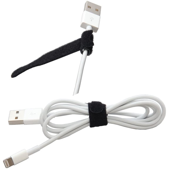 LYUSCI-Reusable Cable Ties 1/2" x 4" for Cable Management and Organizing Cords - 30 Pack (Black)