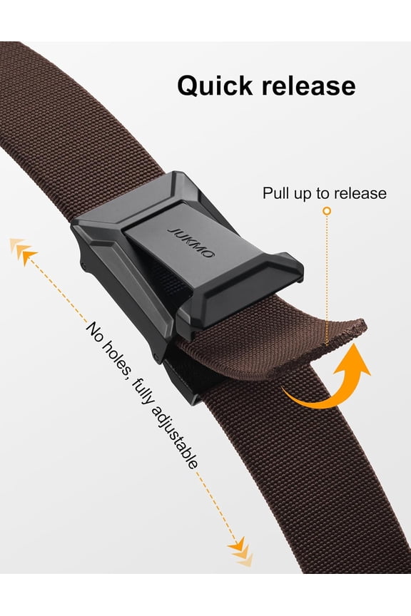 -Stretch Tactical Belt for Men, Military Work Rigger Hiking 1.5" Elastic Nylon Web Ratchet Quick Release Belt