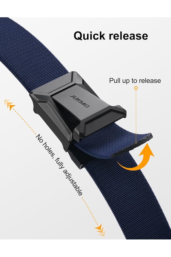 -Stretch Tactical Belt for Men, Military Work Rigger Hiking 1.5" Elastic Nylon Web Ratchet Quick Release Belt