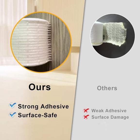 LYUSCI-Strong Adhesive Square Foam Weather Stripping for Doors, Large Gaps | Blocks Drafts, Reduces Noise & Vibration, Single-Sided, Easy Install, Removable, No Residue, Fits Door Frames & Windows