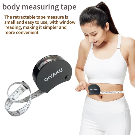 LYUSCI-Tape Measure Body Measuring Tape Window Reading Retractable Soft Dual-Scale Tape with Lock Button for Weight Loss Muscle Building Sewing Tailor pet & Medical Measurements 60inch Fashion Tape
