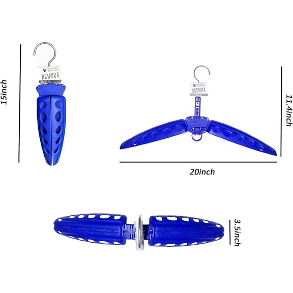 LYUSCI-Wetsuit Hanger Foldable Surfing Suit Rack(Blue)
