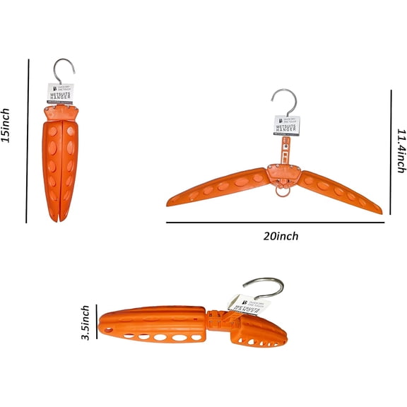 LYUSCI-Wetsuit Hanger Foldable Surfing Suit Rack(Orange)
