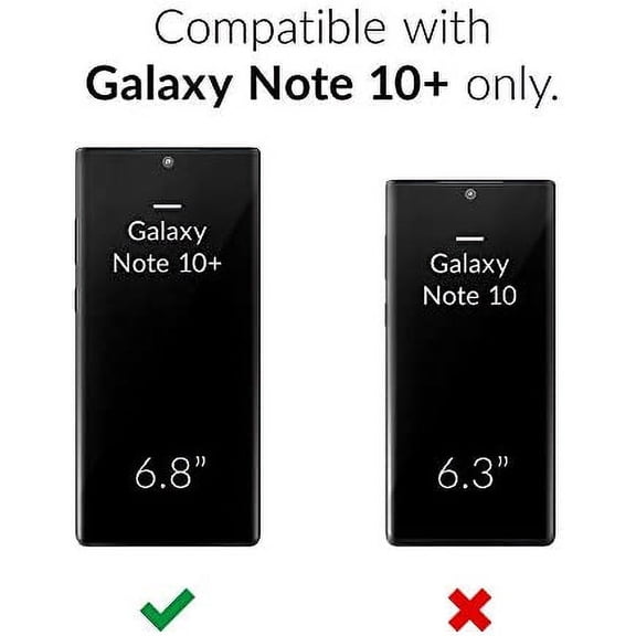 LYUSCI-for Galaxy Note 10 Plus Case, Shockproof Protection Dual Layer Case for Samsung Galaxy Note 10 Plus (6.8 inch) - Red