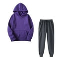 thumbnail image 1 of LYXSSBYX 2 Piece Outfit for Women Winter Women's Fashion Fall Winter Outfits Sports Tracksuits Long Sleeve Pullover Hoodies Pants Suit, 1 of 4