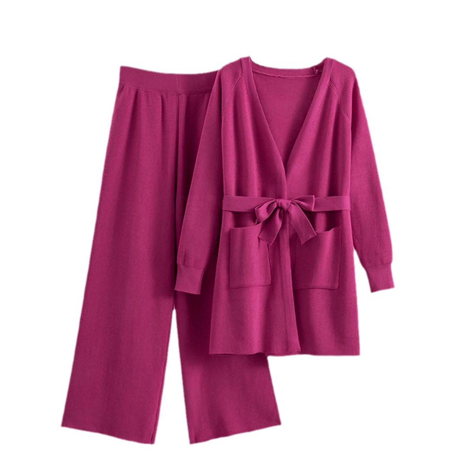 Round Neck Loose Tops Casual Pants Two-piece Set
