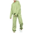 thumbnail image 1 of LYXSSBYX 2 Piece Sets for Women Women's Casual Fleece Long Sleeve Plus Size Hoodie Trousers Sports Suit, 1 of 3