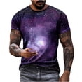 thumbnail image 1 of LYXSSBYX Big and Tall Mens Shirts Short Sleeves Clearance Casual Men's Sky Print T Shirt Tee Graphic Tee Outdoor Daily Vacation Short Sleeve Crew Neck Shirt Spring Fall Clothing Apparel, 1 of 6