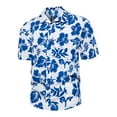 thumbnail image 1 of LYXSSBYX Big and Tall Mens Shirts Short Sleeves Clearance Men's Hawaiian Print Lapel Short Sleeve Shirt, 1 of 7