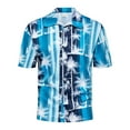 thumbnail image 1 of LYXSSBYX Big and Tall Mens Shirts Short Sleeves Clearance Men's Hawaiian Print Lapel Short Sleeve Shirt, 1 of 7