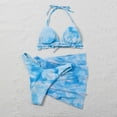 thumbnail image 1 of LYXSSBYX Bikini Sets for Women 3 Piece Set Women Tie- Halter Bikini Sarongs Cover Up Swimwear Swimsuit Beach, 1 of 5
