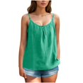 thumbnail image 1 of LYXSSBYX Blouses for Women Short Sleeve Women's Casual Solid Color Sleeveless Crew Neck Top, 1 of 6