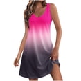 thumbnail image 1 of LYXSSBYX Boho Dresses for Women 2024 Women's Casual Sundress With Pockets Summer Boho Beach Dress Floral T-Shirts Dress V Neck Loose Tank Dresses, 1 of 6