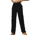 thumbnail image 1 of LYXSSBYX Cargo Pants Women Fashion Women's Spring/Summer Pocket Button Mid Waist Tight Pants, 1 of 6