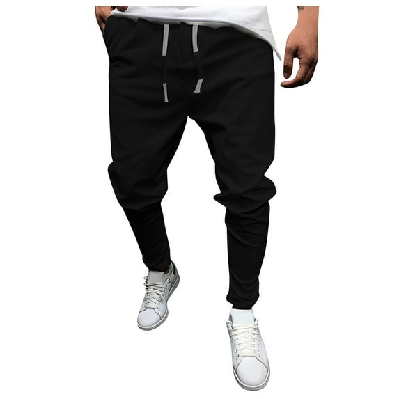 LYXSSBYX Cargo Pants for Men Summer New Fashion Casual Men's Tie with Solid Color Eight-color Pants