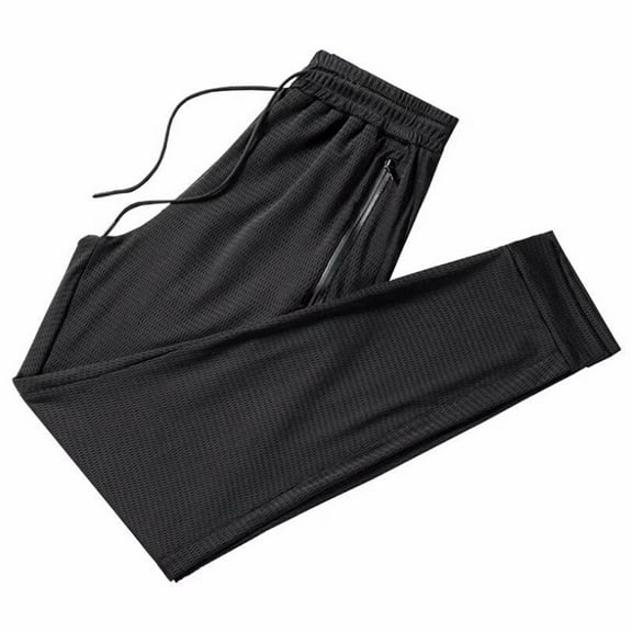 LYXSSBYX Cargo Pants for Men Men's Sports Pants Hollow Summer Thin Loose Air Conditioning Nine-Point Pants