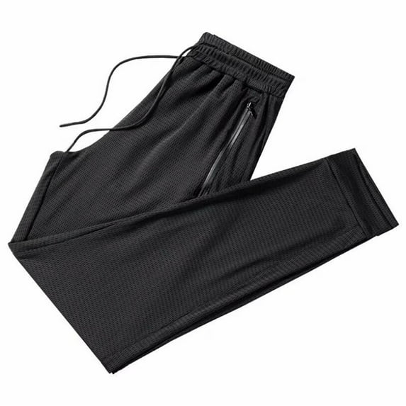 LYXSSBYX Cargo Pants for Men Men's Sports Pants Hollow Summer Thin Loose Air Conditioning Nine-Point Pants