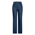 thumbnail image 1 of LYXSSBYX Cotton Linen Plus Size Women Pants Clearance Work Office Business for Women Casual Solid Color Split Mid Waist Loose No Belt Elasticity Wide Leg Long Pants, 1 of 6