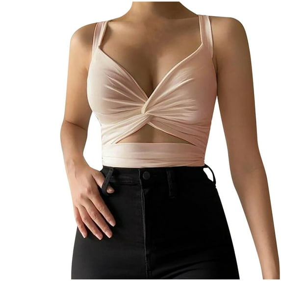 LYXSSBYX Crop Tops for Women Women Sexy Appliques Sleeveless Pullover Vest Tank Crop Tops Shirts