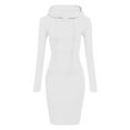 thumbnail image 1 of LYXSSBYX Fall Dresses for Women Casual Women's Hooded Long Sleeved Casual Fashion Long Sleeved Dress, 1 of 4