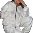 thumbnail image 1 of LYXSSBYX Fall Jackets for Women Hot Sale Clearance Women's Black Hot Drill Zipper Hood Guard Long Sleeve Jacket Loose Coat, 1 of 5