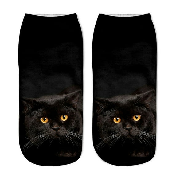 LYXSSBYX Fuzzy Socks for Women Hot Sale Clearance Popular Funny Unisex Short Socks 3D Cat Printed Anklet Socks Casual Socks