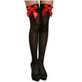 thumbnail image 1 of LYXSSBYX Fuzzy Socks for Women Hot Sale Clearance Women Christmas Long Tube Socks Solid Color Garter Bow Hair Ball Christmas Party, 1 of 2