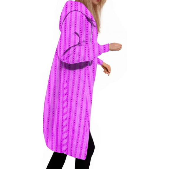 LYXSSBYX Hoodies for Women Zip up Front Women's Printed Loose Fitting Long Sleeved Hoodie Hoodie Top Long Jacket