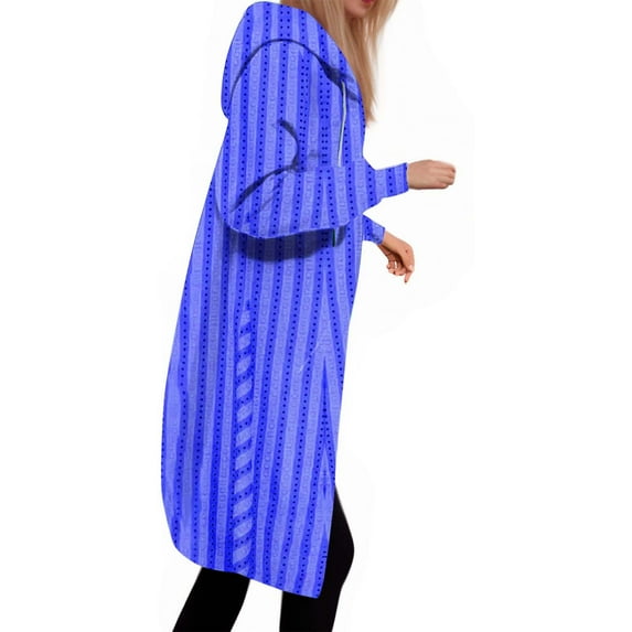 LYXSSBYX Hoodies for Women Zip up Front Women's Printed Loose Fitting Long Sleeved Hoodie Hoodie Top Long Jacket