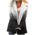 thumbnail image 1 of LYXSSBYX Jackets for Women Casual Fall Women's Fashion Long Sleeve Pocket Plush Button Coat Long Sleeve Hatless Casual Coat/Jacket, 1 of 6