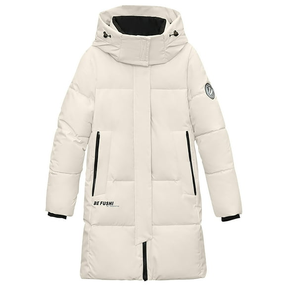 LYXSSBYX Jackets for Women Clearance Fashion Women's Zipper Long Sleeve Hooded Down Cotton Jacket Cotton Jacket Jacket