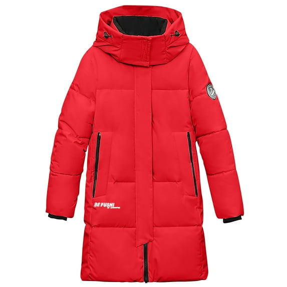 LYXSSBYX Jackets for Women Clearance Fashion Women's Zipper Long Sleeve Hooded Down Cotton Jacket Cotton Jacket Jacket