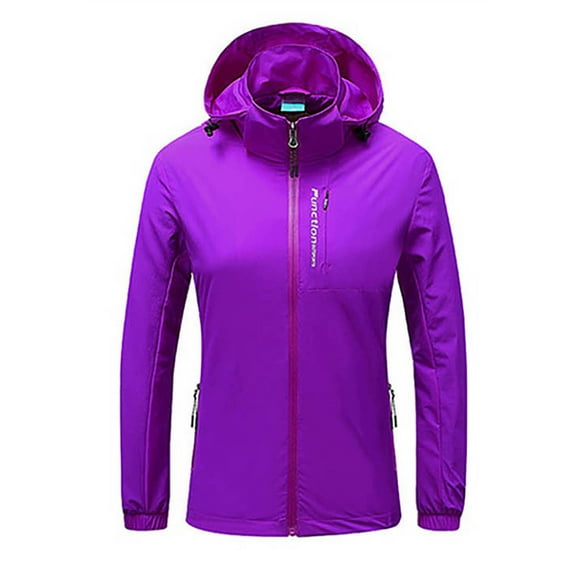 LYXSSBYX Jackets for Women Clearance Women Rain Ski Outdoor Plus Size Hooded Mountaineer Windproof Jacket Coat