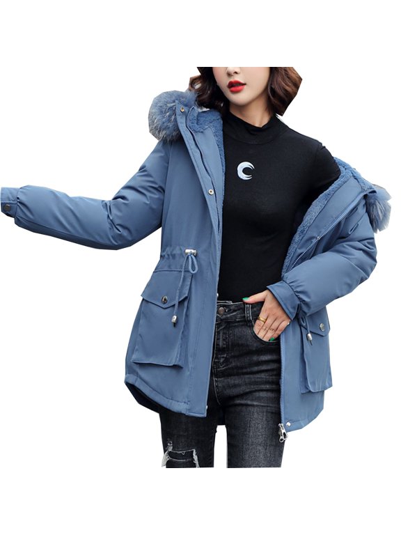 Jackets for Women Clearance Women's Casual Fashion Shiny Cotton Dress Hooded Bread Jacket Short Coat Women's Top