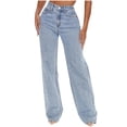 thumbnail image 1 of LYXSSBYX Jeans for Women Clearance Fashion Women Solid Casual Pocket High Waist Jeans Button Long Pants, 1 of 6