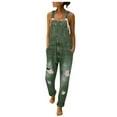 thumbnail image 1 of LYXSSBYX Jeans for Women Women's Washed Bib Jeans Overalls Casual Ripped Jumpsuits Rompers, 1 of 6