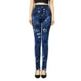 thumbnail image 1 of LYXSSBYX Leggings for Women Jeans Style Women's Fashion Elastic Imitation Denim Print Leggings With Yoga Sport Elastic Pants, 1 of 8