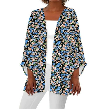 LYXSSBYX Lightweight Summer Cardigan Womens Summer Fall Printed Cardigan Long Sleeve Loose Cover Up Casual Blouse Tops