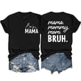 thumbnail image 1 of LYXSSBYX Mama Shirts for Women Short Sleeve Women's Letter Printed Double-Sided Printing Short Sleeved Casual Loose Top Short Sleeved Round Neck Top/shirt, 1 of 3
