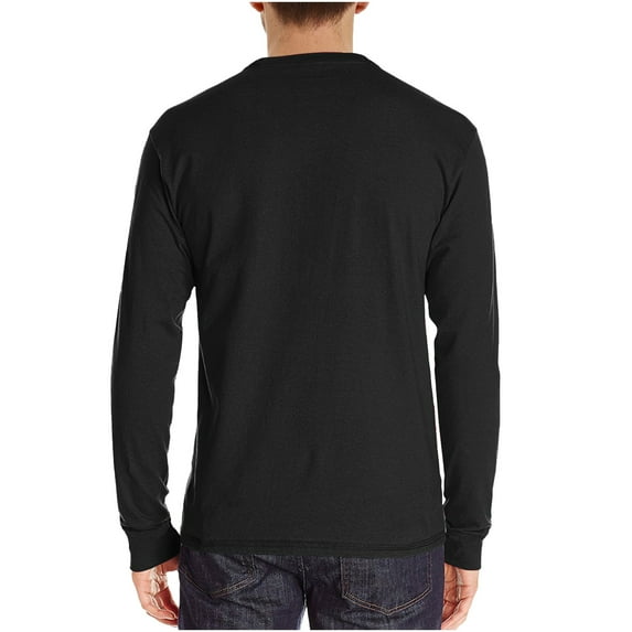 LYXSSBYX Men's Performance Long Sleeve Shirt Moisture Wicking Crew T-Shirt Beefy Muscle Basic Solid Pure Color Blouse Tee Top