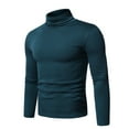 thumbnail image 1 of LYXSSBYX Men's Performance Long Sleeve Shirt Moisture Wicking Crew T-Shirt Turtleneck Solid Colour Stretch Slim Fit Bottoming Top Blouse, 1 of 7