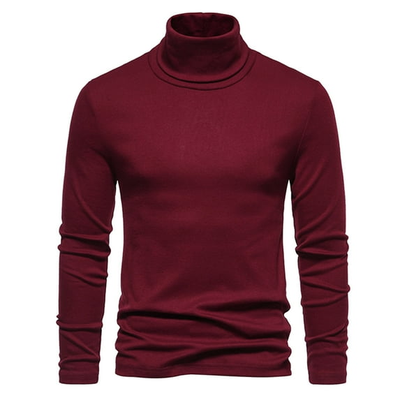 LYXSSBYX Men's Slim Fit Turtleneck Sweater Casual Men Casual Long Sleeve High Elasticity Turtleneck Bottoms Tops Blouse