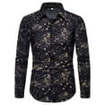 thumbnail image 1 of LYXSSBYX Mens Shirts Long Sleeve Clearance Men's Summer Fashion Business Leisure Printing Long-sleeved Shirt Top Blouse, 1 of 8