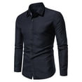thumbnail image 1 of LYXSSBYX Mens Shirts Long Sleeve Dress Shirt Men's Printed No Iron Loose Button Lapel Long Sleeved Shirt, 1 of 1