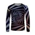 thumbnail image 1 of LYXSSBYX Mens Shirts Long Sleeve T Shirts Men's Unisex Daily T Shirt 3D Print Gradient Color Vertigo Graphic Prints Geometry Print Long Sleeve Tops, 1 of 1