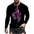 thumbnail image 1 of LYXSSBYX Mens Shirts Long Sleeve T Shirts Men's Unisex Daily T Shirt 3D Print Graphic Prints Long Sleeve Tops Casual Bloue, 1 of 1