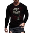thumbnail image 1 of LYXSSBYX Mens Shirts Long Sleeve T Shirts Men's Unisex Daily T Shirt 3D Print Graphic Prints Skull Skeleton Print Long Sleeve Tops Casual Bloue, 1 of 9