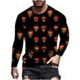 thumbnail image 1 of LYXSSBYX Mens Shirts Long Sleeve T Shirts Men's Unisex Daily T Shirt 3D Print Graphic Prints Skull Skeleton Print Long Sleeve Tops Casual Bloue, 1 of 9