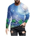 thumbnail image 1 of LYXSSBYX Mens Shirts Long Sleeve T Shirts New Saint Patrick Men's 3D Printed Long Sleeve T-shirt Loose Round Neck Undercoat Top Blouses & Shirts, 1 of 5